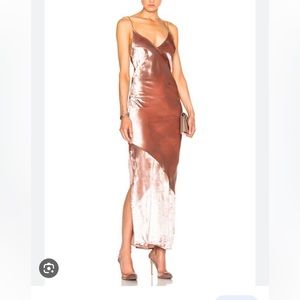 Fleur du Mal silk velvet slip dress